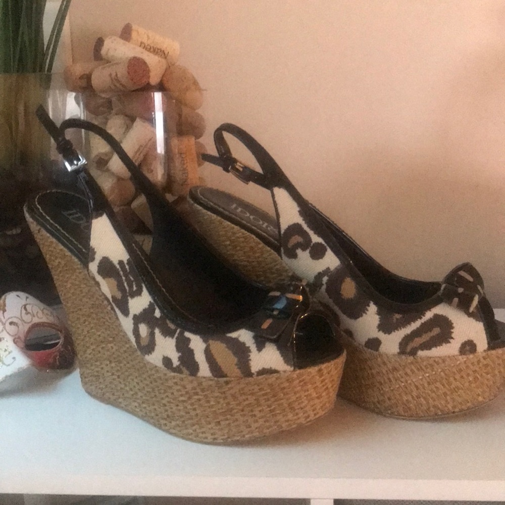 Leopard Print Wedges